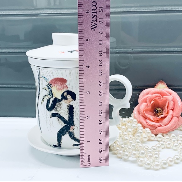 Teavana Capuchin Monkey Ceramic Porcelain Tea Mug - Picture 9 of 12